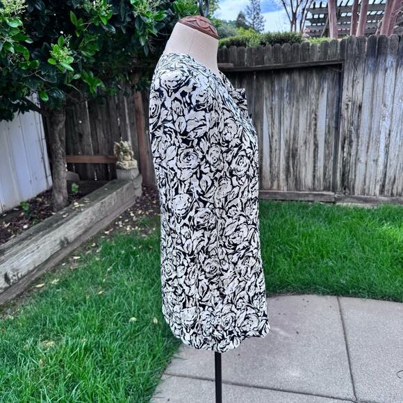 Vintage St. Gillian Petites 100% Silk Jacket Abstract Floral Women's Size 12 - Picture 5 of 12